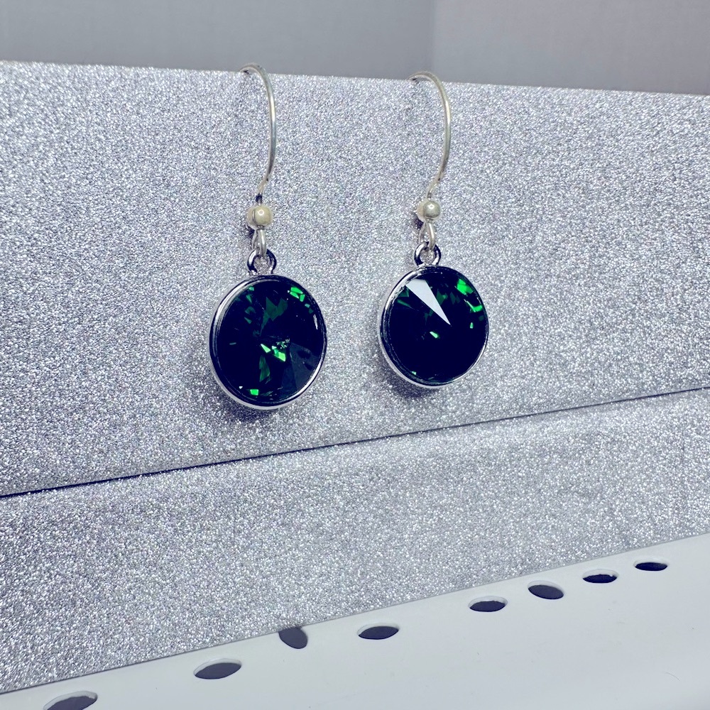 Emerald Green Swarovski Crystal Dangle